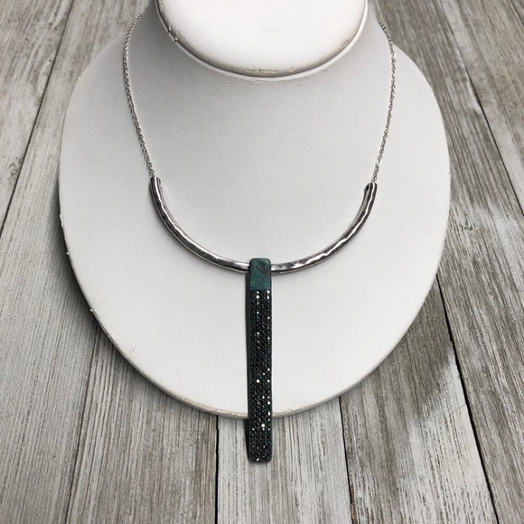 Bar Necklace and Earrings Set (Silver or Gold) - Picture 2 of 3